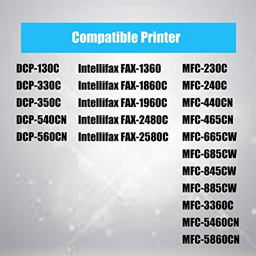 Genuine Dell (Set of 18) 4Benefit Compatible LC51 Ink Cartridge Replacement LC-51 (6BK+4C+4M+4Y) Work for MFC-240C MFC-465CN MFC-665CW DCP 130C 330C 540CN MFC 230C 3360C 5460CN... - Image 2