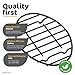 GOURMEX Black, Oval Oven Roasting Rack with Integrated Feet | Ideal for Cooking, Baking, Roasting, Cooling and Grilling | Non-Stick Coating, PTFE Free | Oven and Dishwasher Safe Rack (6 x 9