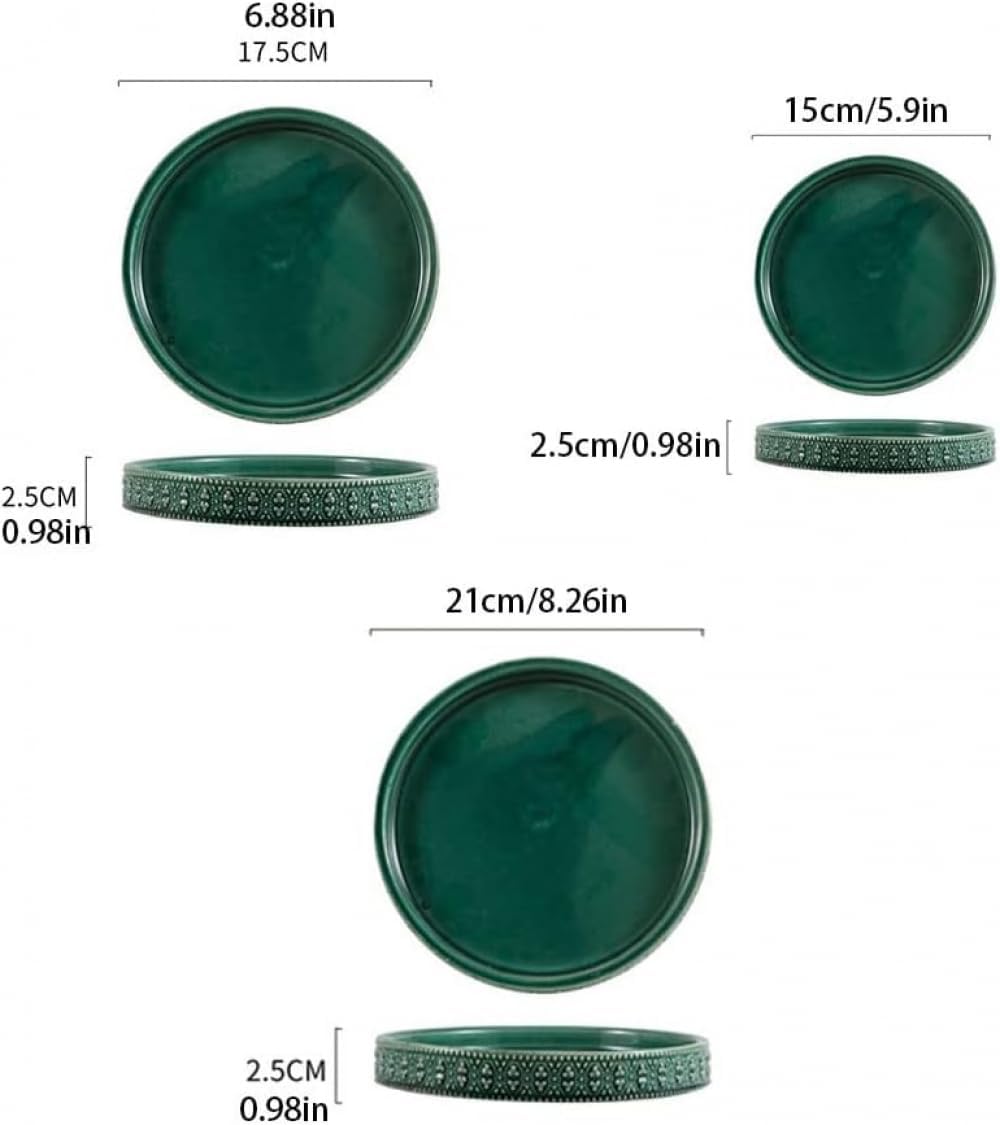 Plant Caddy Plants Mobile Base Ceramic Plant Saucer Household Plant Water Chassis Living Room Flower Pot Base Round Plant Tray Flower Pot Tray Flowerpot Tray -Blue||15cm(Blue-15cm)