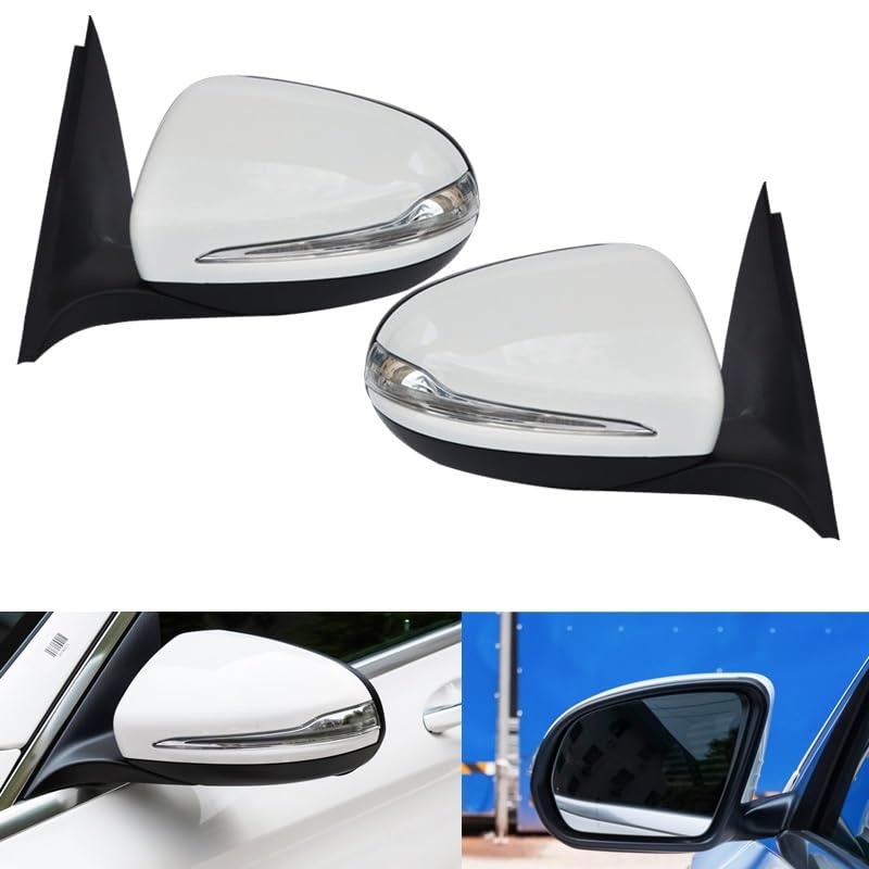 Conjunto de espejo retrovisor para Benz Clase C W205 de repuesto con aviso de punto ciego 2