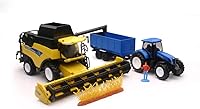 Vista 1 de New Ray Holland Cr9090 Cargo Jig + New Hollan Trailer Tractor 1/32° 05765 Verde