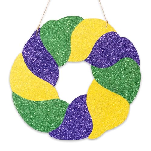 A1diee Glitter Mardi Gras Door Sign