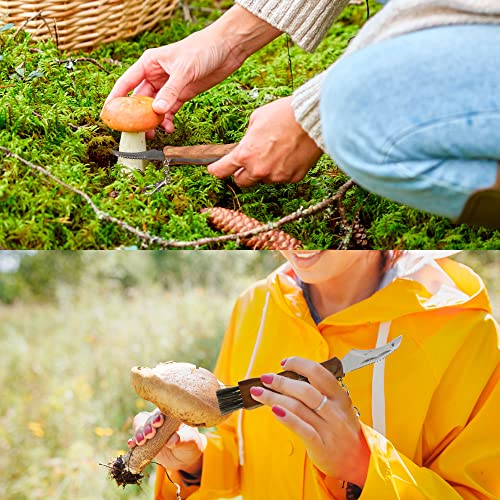 Foraging Bag And Mushroom Knife Accessories, Waxed Canvas Pouch, Mesh Harvesting And Bush Craft Tools, Outdoor Brown #TOP3