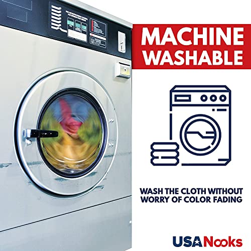 Usanooks Microfiber Cleaning Cloth - 12Pcs (16X16 Inch) High Performance - 1200 Washes, Ultra Absorbent Towels Weave Grimes & Liquid For Streak-Free Mirror Shine - Cleaning Rags - Multicolour Pack #TOP5