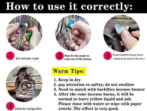 Pterosaur Dragon Backflow Incense Burner Waterfall Incense Holders, Home Decor Decorations Statue Ornaments Gift Figurine #TOP5