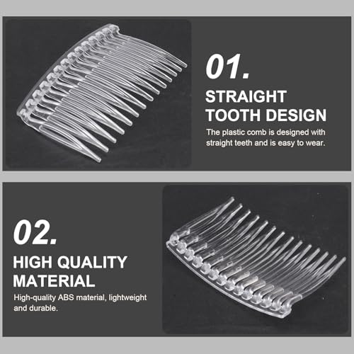 Lurrose Clear Hair Combs 10 Pack Peines Transparentes miniatura 2
