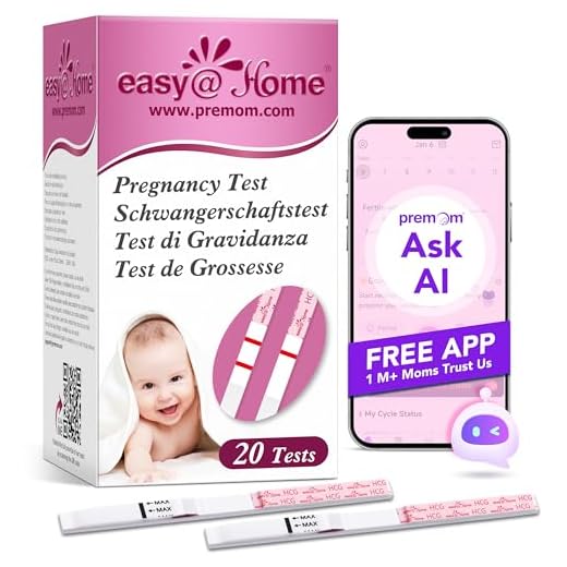 Easy@Home 20 Graviditetstest snabbtest remsor för tidig upptäckt 10 MIU/ml, Fertility Test Kit, 20 HCG Tests