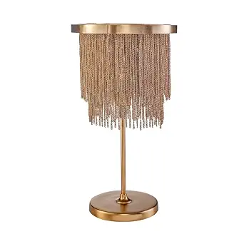 homeLove - Courtier, Iron Table Lamp - Iron Base with Iron Chains Shade, LED Light