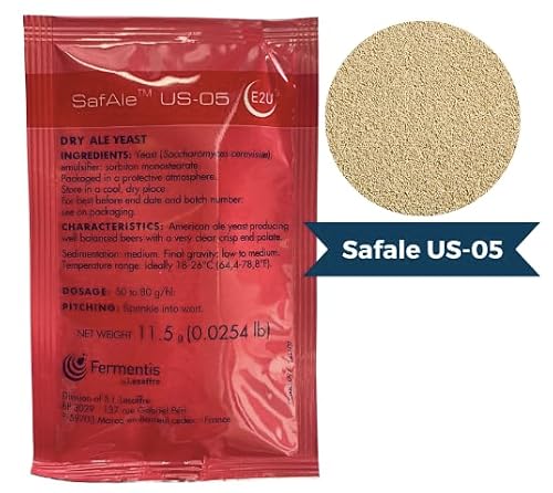 Fermentis - IM-239K-F7BJ-MP Safale US-05 Dry Yeast, 11.5 g (Pack of 8)