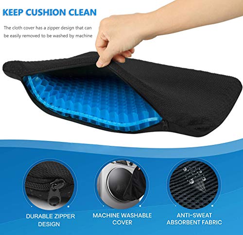 Egg Gel Seat Cushion, Breathable Gel Cushion Chair Pads With Non-Slip Cover For Home Office Car Wheelchair, Honeycomb Design Egg Seat Cushion As Seen On Tv #TOP3