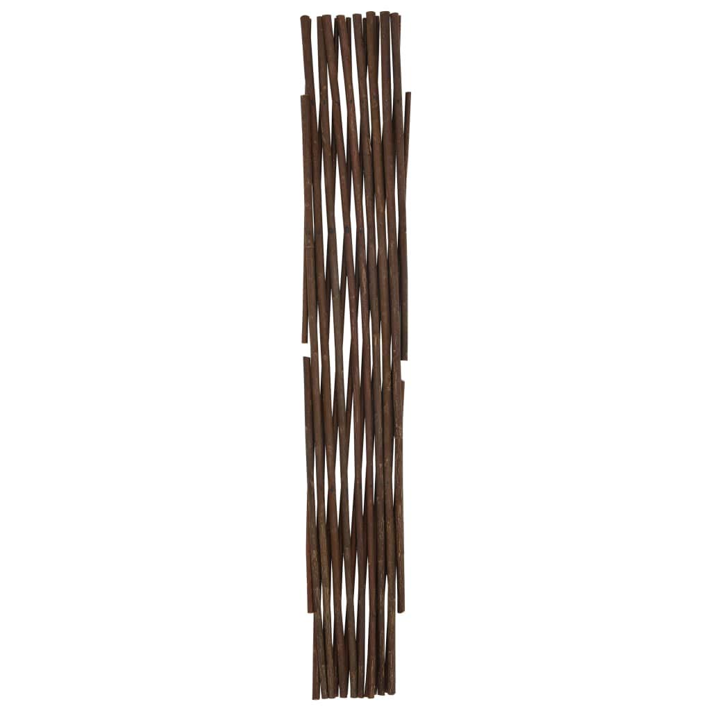 Weidenzaun-Rankgitter aus Naturweide 180×60 cm, 5 Zaunelemente erweiterbar, Sichtschutz und Gartenzaun für Terrasse, Balkon, Vorgarten, Begrenzung und Sicherheit