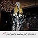 Haunted Hill Farm 5.5-Ft Animatronic Animated Standing Masquerade Lady, Halloween Animatronic, Spooky Venetian Masquerade Prop, Creepy House Party Decoration, Touch-Activated Lights & Sound, Life-Size