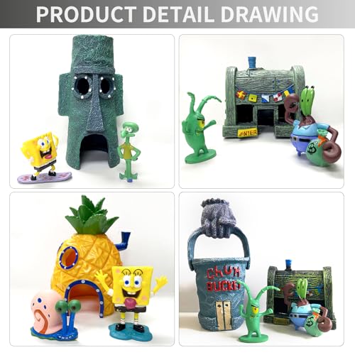 MeYuxg Aquarium Decoration - Pineapple House, Fish Tank Ornaments, Plastic Cave for Underwater Landscaping - Image 3
