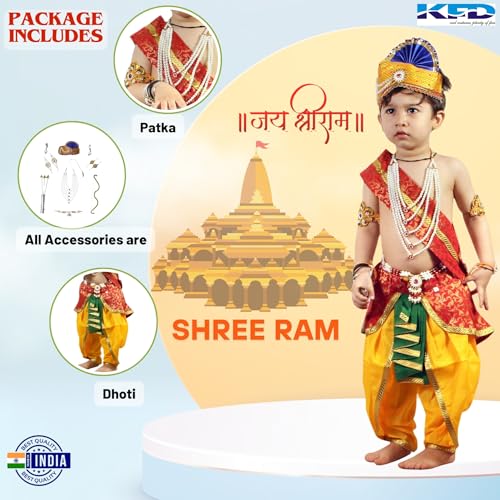 Image of Kaku Fancy Dresses Ram Costume for Kids Infant Baby Ram Dress for Boys with Accessories