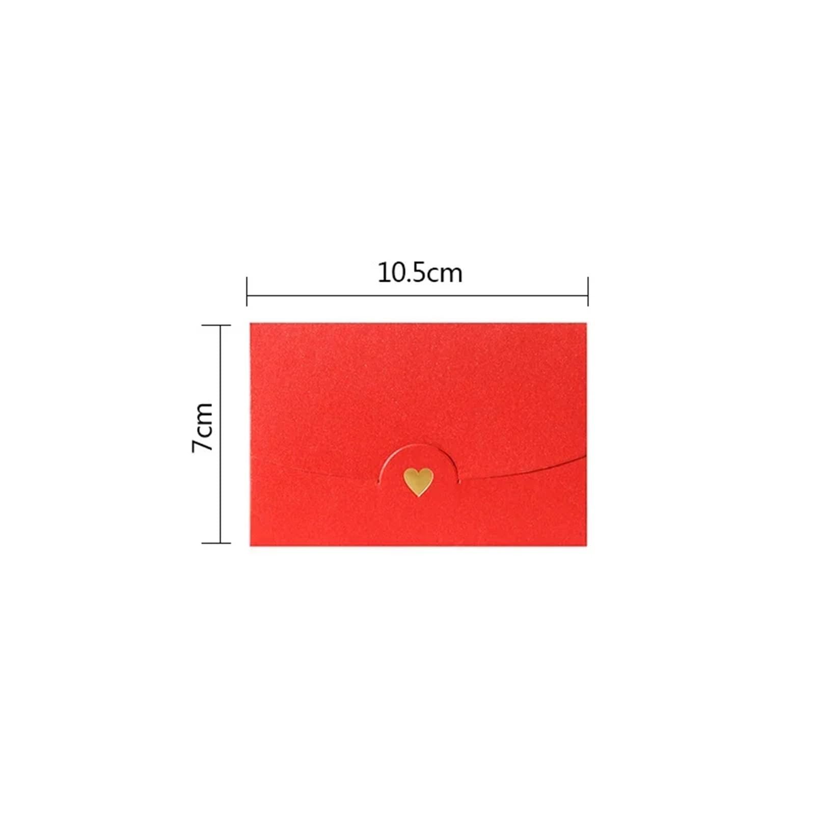 Koperty na karty podarunkowe 100 szt. Złote serce Papier pakowy perłowy Małe koperty DIY Kolorowe okładki z życzeniami Na Święta Wesela Scrapbooking 10 x 7 cm