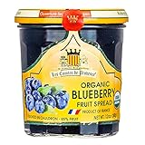 Blueberry Jam Spread USDA Organic Preserve – 12 oz/ 340 gr – Made in France Traditional Jam Non GMO Gluten Free