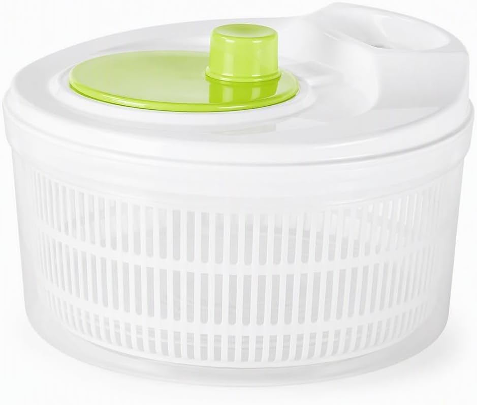 Manual Salad Spinner, Hand Crank Vegetable Washer and Dryer for Kitchen
