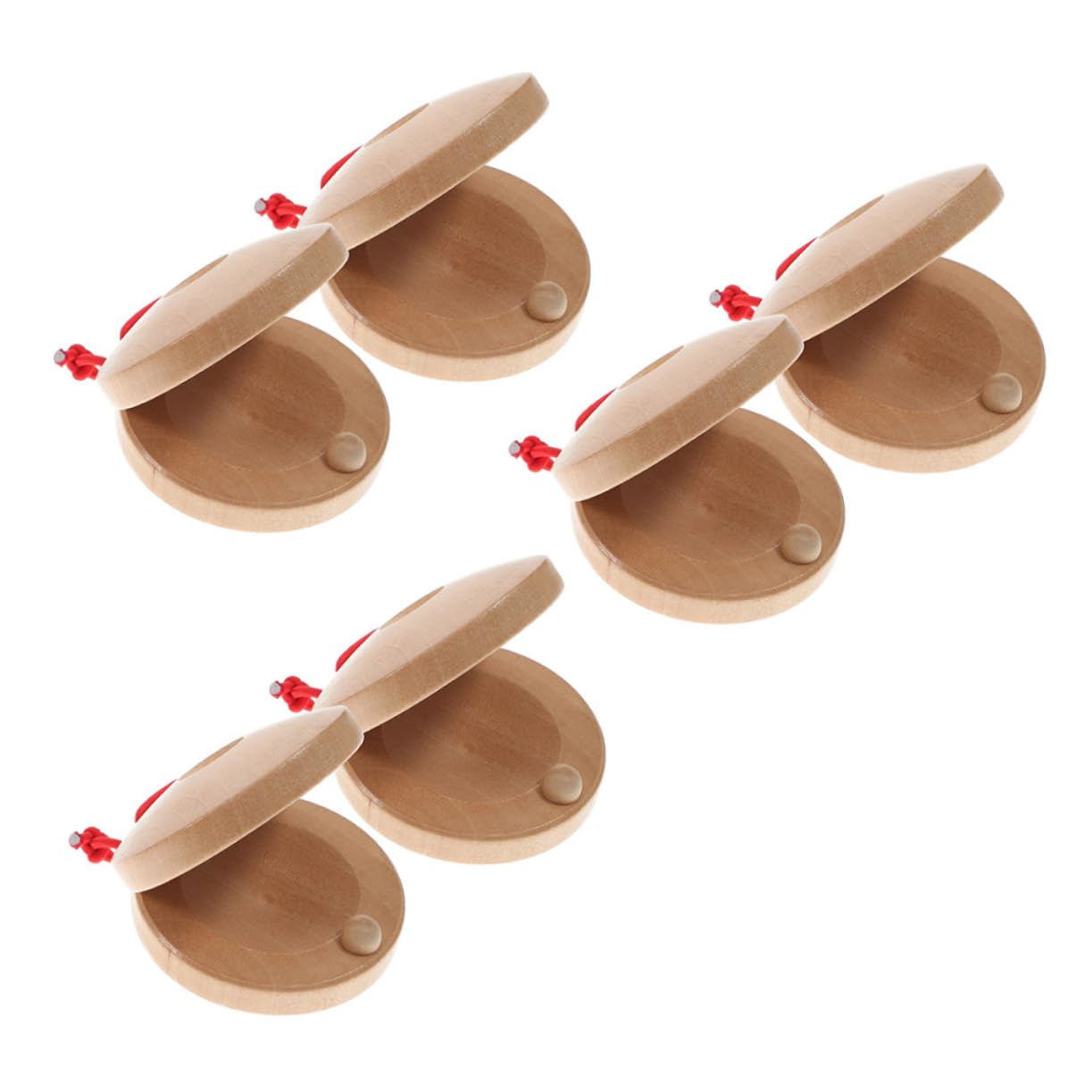 BESPORTBLE 6pcs Castanets Easy to Play Finger Castanets for Beginners DIY Percussion Music Instrument Develops Coordination Motor Skills Fun Family Activity