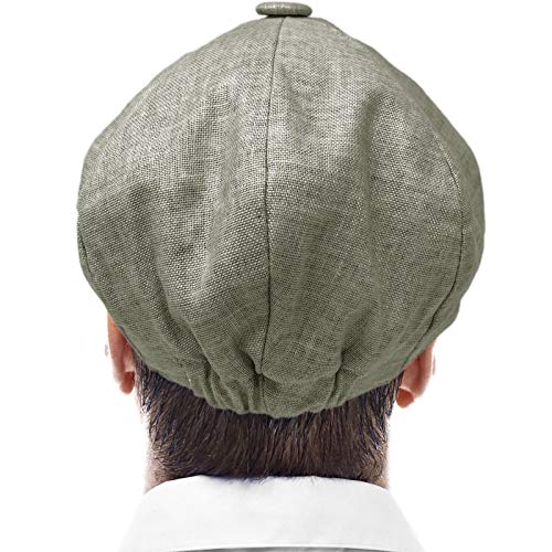 Epoch Hats Men'S 100% Linen Snap Front Newsboy Drivers Cabbie Gatsby Apple Cap Hat thumb #3