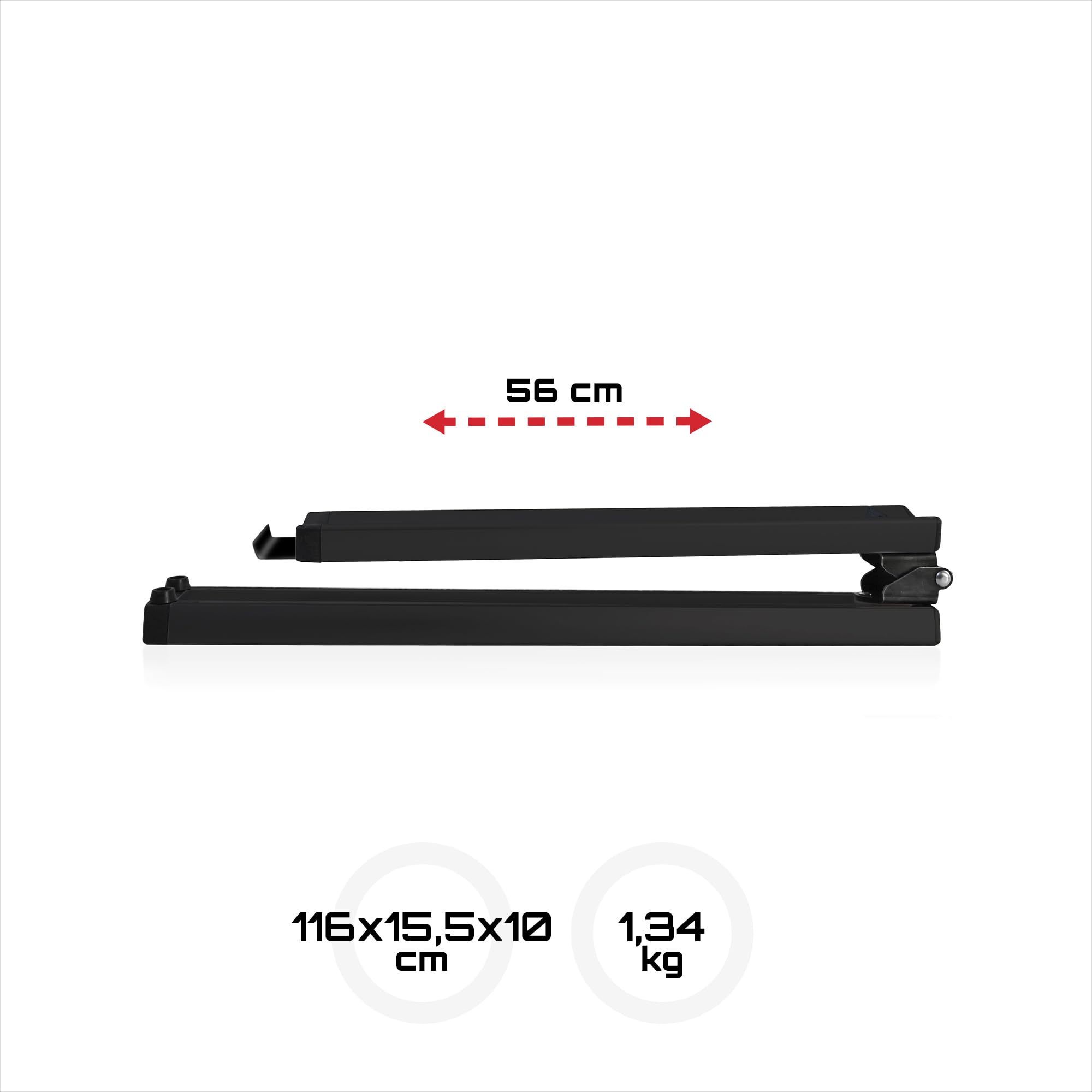 Atera Rampa di carico per Genio Pro Advanced e Strada Trail 2, nero | per portabici da gancio traino, rampa di carico pieghevole in alluminio, Cod. art. 022787