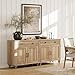 WAMAPT Buffet Cabinet with 4 Doors and 2 Drawers, Large Coffee Bar Table Wood Kitchen Storage Cabinets with Storage Cabinets, Modern Farmhouse Sideboard Credenza for Dining Room, Oak, 68 inch