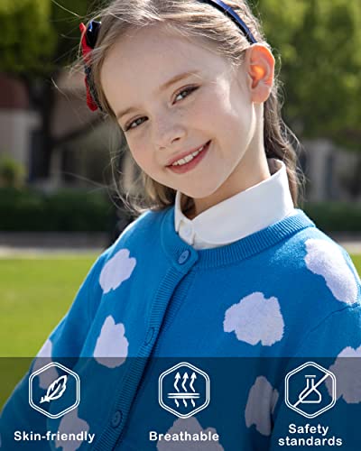 Image of BOBOYOYO Girls Cute Cardigan Cotton Girls Button Up Sweater Knit Jacket | Long Sleeve Crew Neck Kawaii Clothes for Casual School Wear