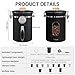 Veken Coffee Canister with Window,Airtight Stainless Steel Pantry Container,Home Kitchen Food Storage Organizers for Ground,Beans,Espresso,Rice,Tea,Sugar,Cereal, Decor,Bar Accessories,Gifts,22OZ,Black