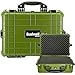 Bushnell 20 Inch Large Waterproof Hard Camera Case For Binoculars, Optics, Equipment, Shock Proof, and TSA Ready (OD Green)