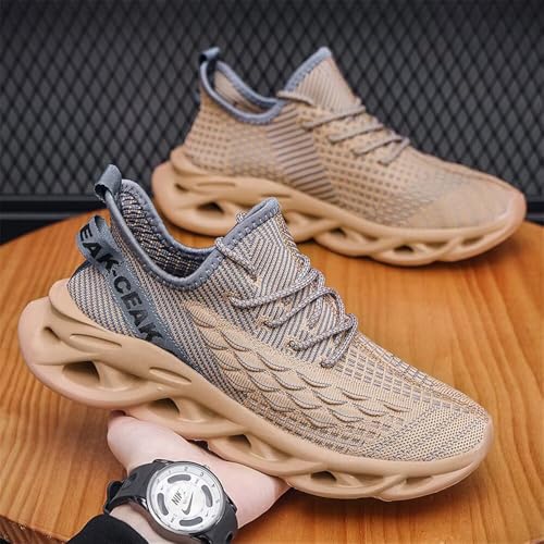 Image of Jakcuz Plus Size Men's Lightweight Walking Shoes Mesh Fish Scale Pattern Fashion Sneakers