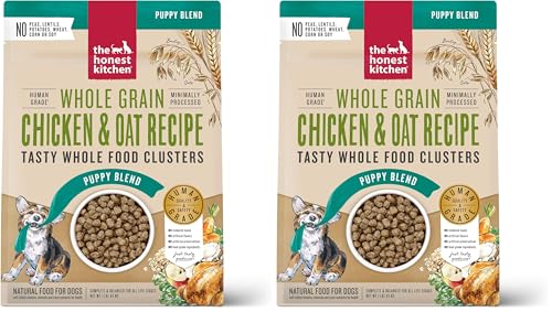 Image of The Honest Kitchen Whole Food Clusters Puppy Whole Grain Chicken Dry Dog Food, 1 lb Bag (Pack of 2)