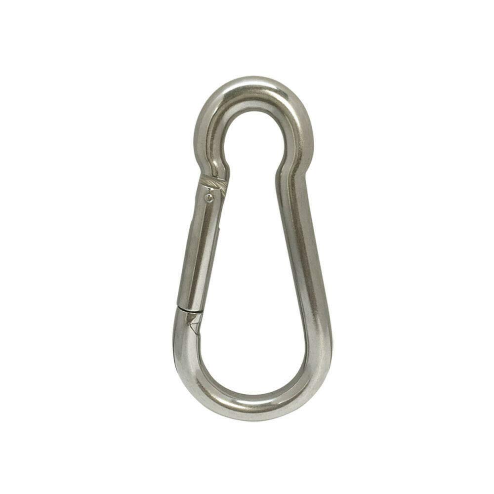 10 Pc 3/8'' Stainless Steel SS316 Spring Snap Hook Boat Marine Carabiner 400 Lbs Cap. WLL
