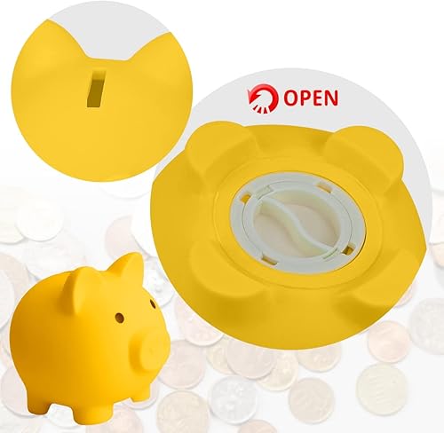 Miniatura 10 de Hengdu Bonita alcancía, hecha de plástico respetuoso con el medio ambiente resistente a las caídas, un gran regalo para niños (rosa)