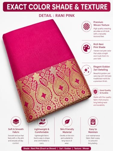 Image of Women's Glory Satin Silk Saree Plain Soft Shiny Elegant Party Traditional Ethnic