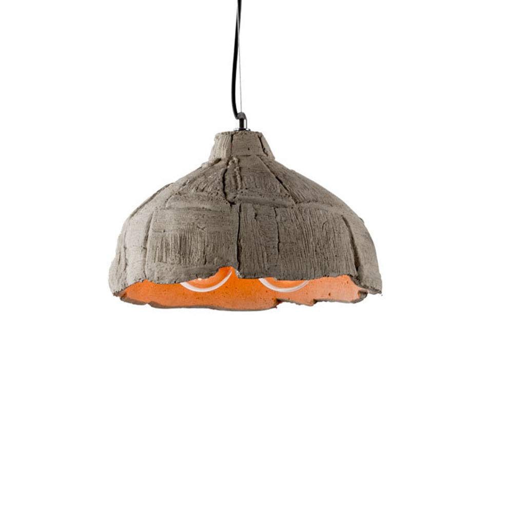 Suspension en ciment artisanal et plafonnier rétro chic