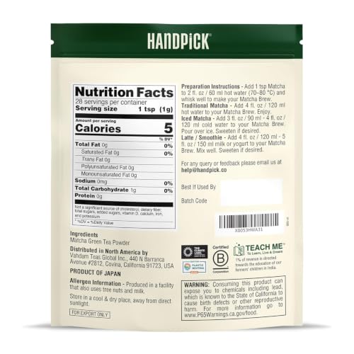 Image of HANDPICK Ceremonial Matcha Powder (1 Oz) Straight From Uji, Kyoto