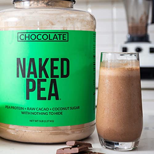Image of NAKED Nutrition Chocolate Pea Protein Isolate - 5Lb Bulk, Plant Based, Vegetarian & Vegan Protein. Easy to Digest, Non-GMO, Gluten Free, Lactose Free, Soy Free (Pack of 2)