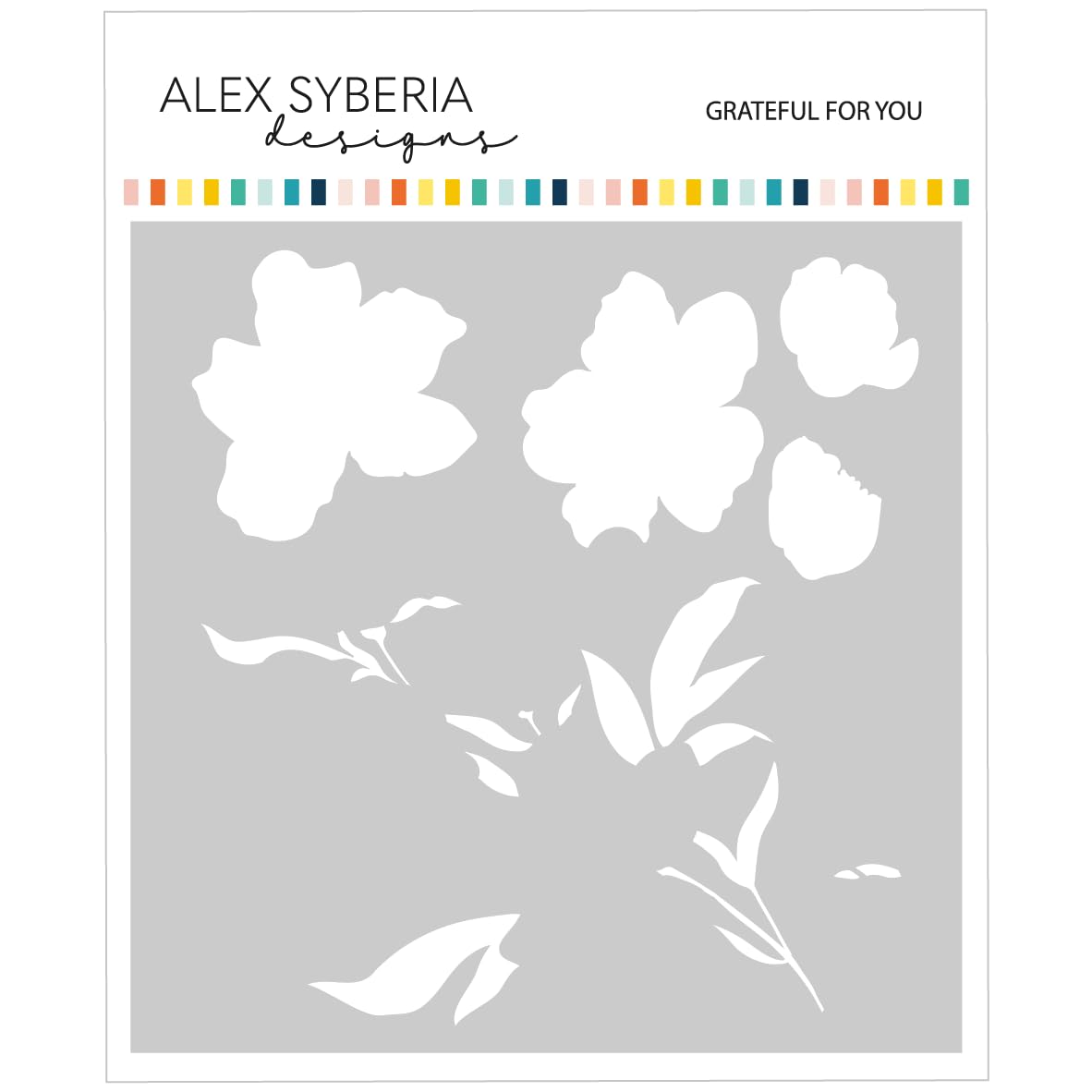 Alex Syberia Designs Multi - Grateful For You Stencil