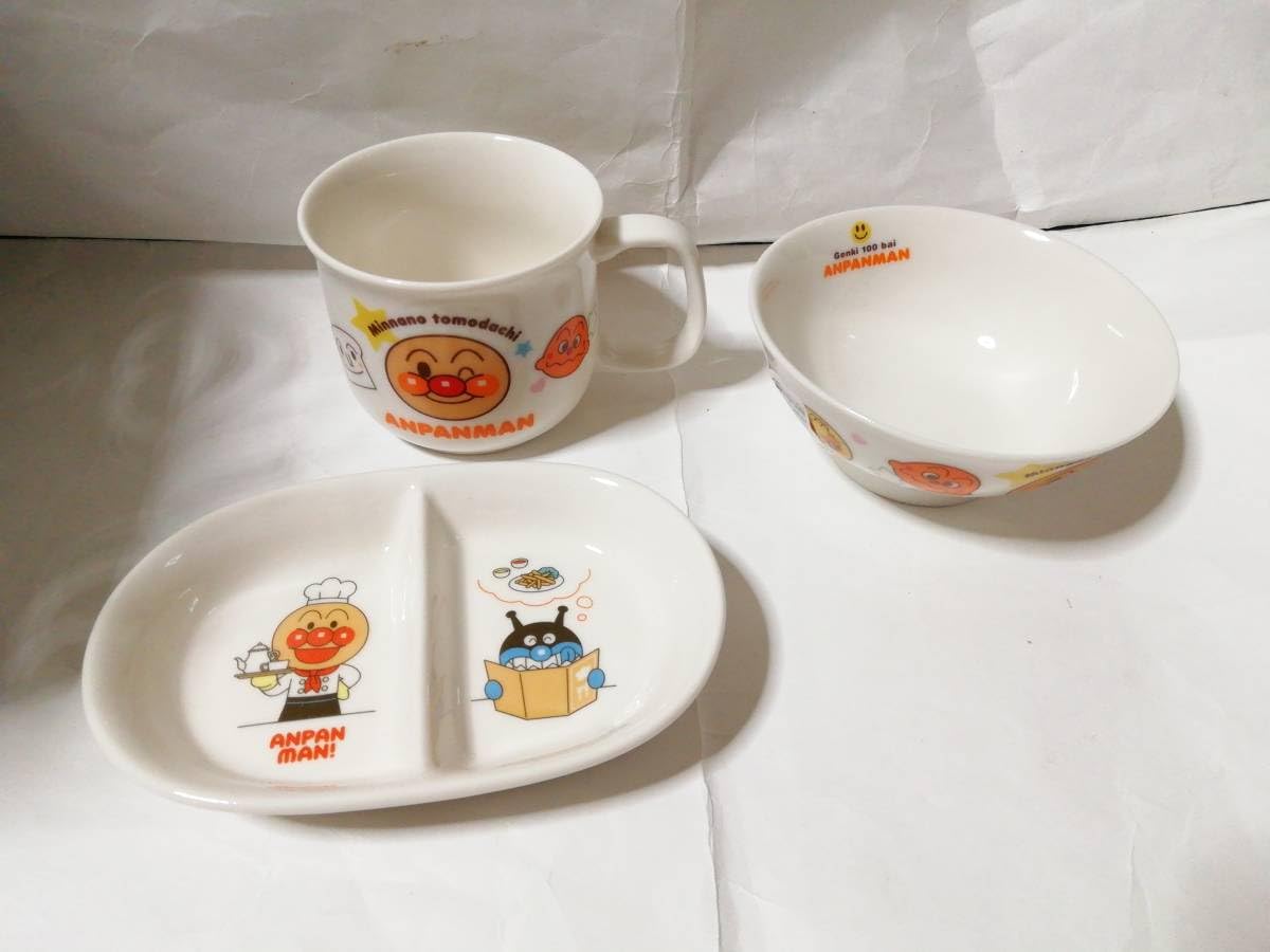 Amazon.co.jp: それいけ アンパンマン マグカップ お茶碗 お皿 3点