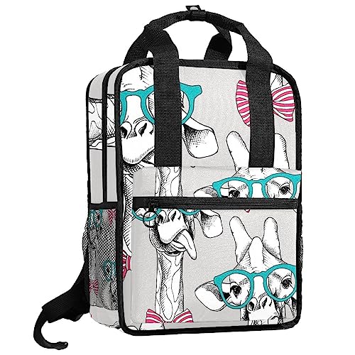 Sac à dos girafe avec bretelles réglables pour le confort des enfants