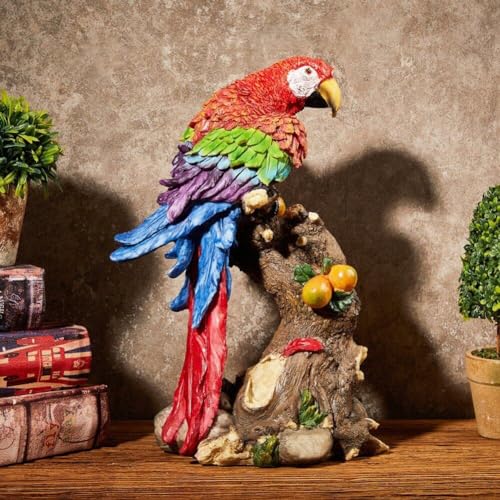 Statue de perroquets artificiels pour égayer un salon sombre - 8