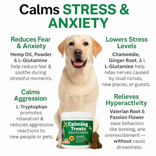 Calming Dog Treats,Dog Calming Tablets That Work,120 Anxiety Relief Chews for Dogs ,Naturally Relieves Stress, Barking, And Hyperactivity, Helping Pets Stay Calm During Fireworks And Thunderstorms. - Image 5