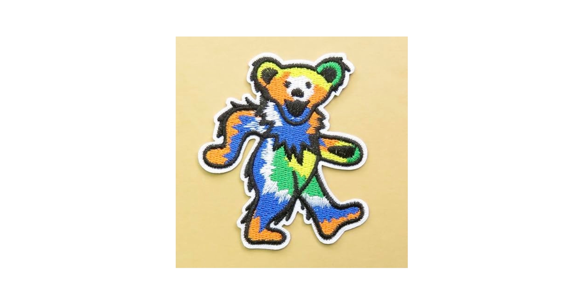 メルカリ便！アイロン 刺繍 ワッペン！セブンアップ　レインボー Amazon.co.jp: ベアー レインボー くま 刺繍 アイロン ワッペン