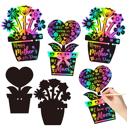 BeYumi Flower Scratch Cards Craft Kit - 60Pcs, Only $9.99