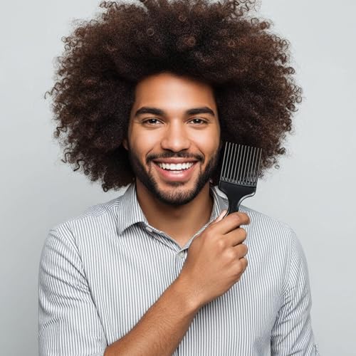 4 Peines Peinador de Dientes Anchos Negro para Estilizar miniatura 7