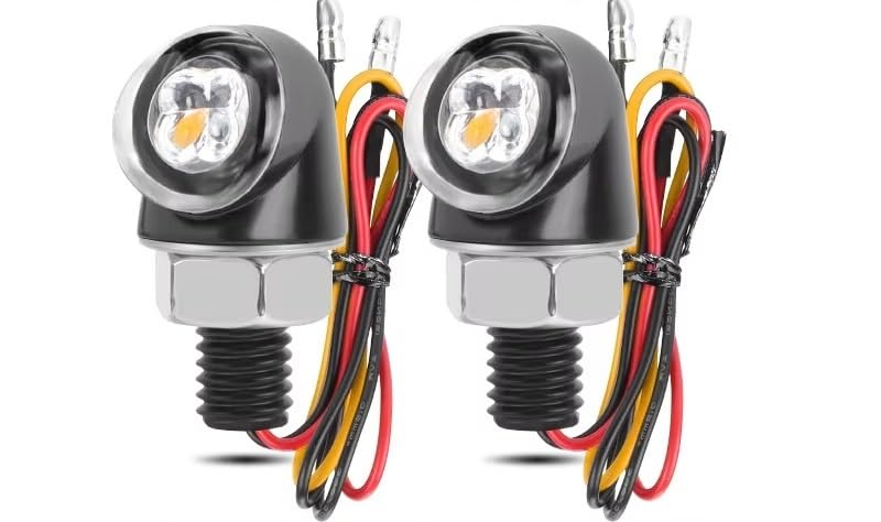 Clignotants LED miniatures 8 mm pour moto style café racer et balades nocturnes en ville