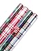 Hallmark Reversible Christmas Wrapping Paper Bundle, Plaid (Pack of 4, 125 sq. ft. ttl.)
