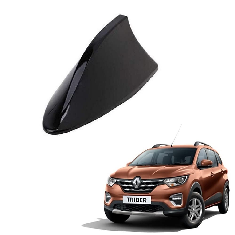 Shark Fin Roof Antenna Aerial ABS AM/FM Radio Signal Compatiable with Renault Triber - Black-image-5