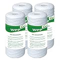 VEGEBE 50 Micron Water Filter 10" x 4.5", 10-inch Whole House Heavy Duty String Wound Sediment Pre-Filters for Well Water, Replacement Cartridge for WPX50BB97P, 355220-43, SWC-45-1050, AP814, 4-Pack