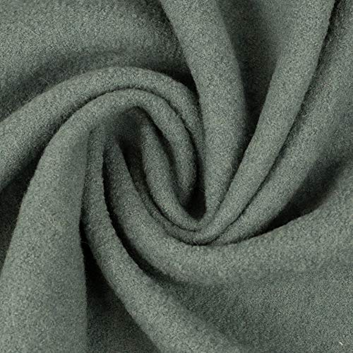 Walkloden Tissu 100 % laine vierge uni et chiné Tissu traditionnel vendu au mètre Vert menthe foncé 0,5 m