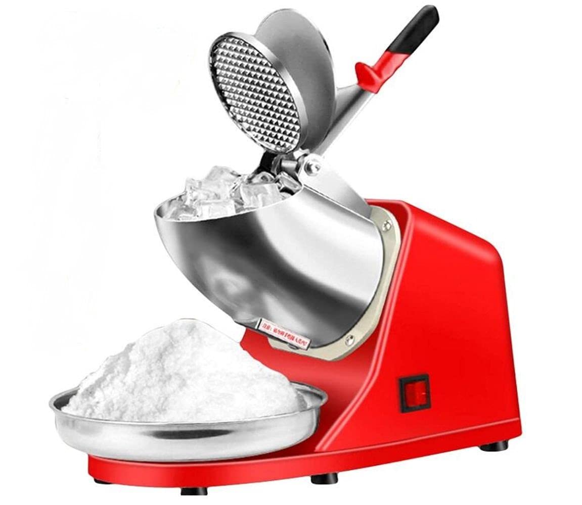 K&H Pet Products KH Electric Ice Shaver Snow Cone Maker Machine Silver for Home and Commercial Use (Red)